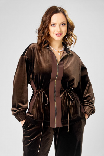 Брюки, джемпер Ольга Стиль С-999 коричневый - фото 7