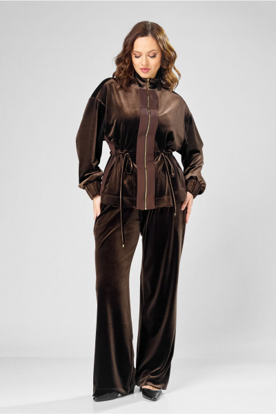 Брюки, джемпер Ольга Стиль С-999 коричневый - фото 2