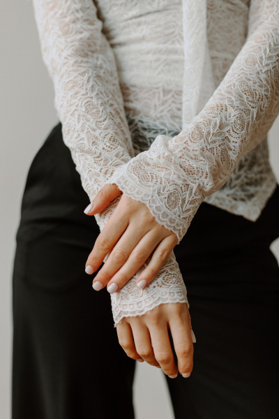 Джемпер, шарф AEQU 220002-white - фото 10