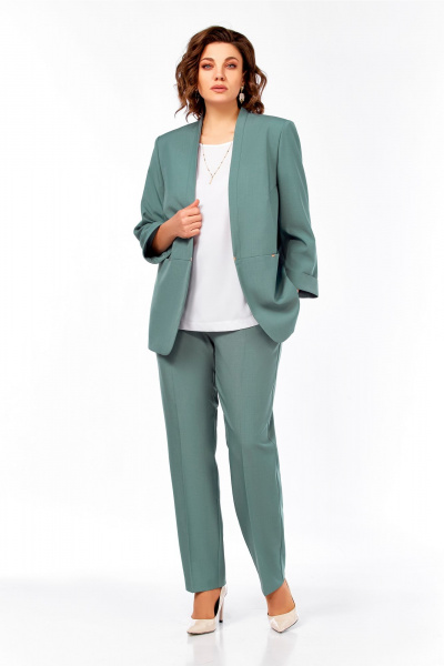Блуза, брюки, жакет Ольга Стиль С-100 мятный - фото 7