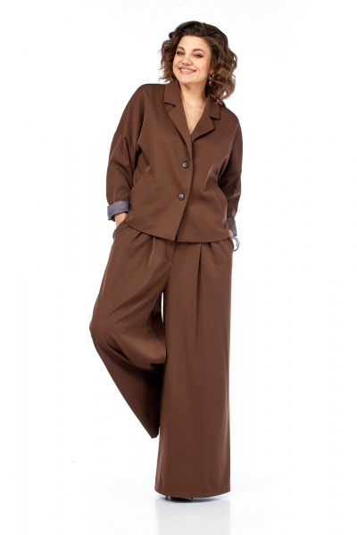 Брюки, жакет Диомант 2148 коричневый - фото 14