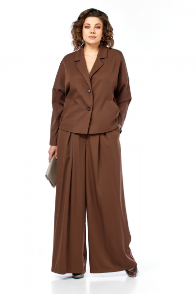 Брюки, жакет Диомант 2148 коричневый - фото 9