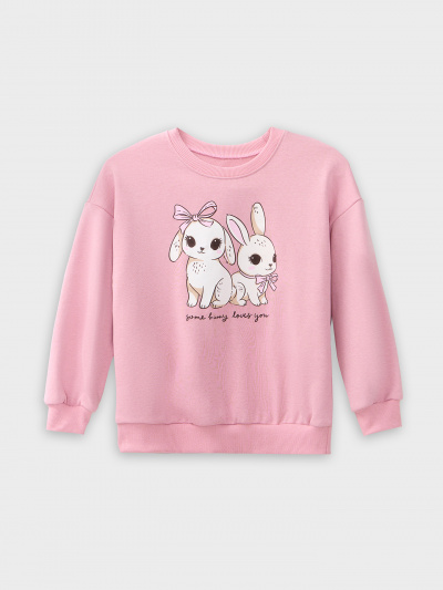 Свитшот Mark Formelle 127958/25-39356П-7 пыльно_розовый_печать_2_сл_на_пол - фото 2