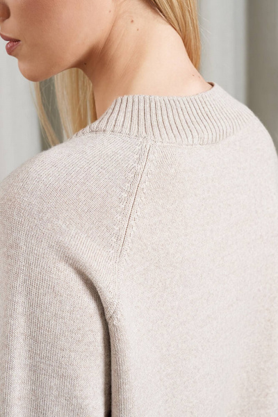 Джемпер Nelva 22923 светло-бежевый меланж - фото 6