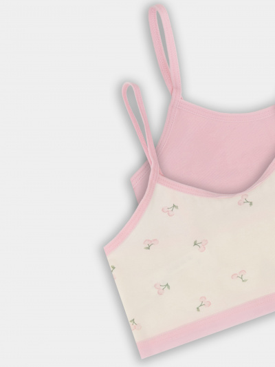 Топ Mark Formelle 517718-2/25-37986П-5 персиковые_вишенки_на_молочном_розовый - фото 2