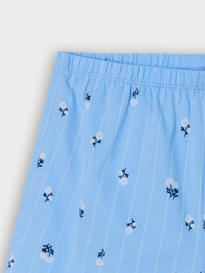 Футболка, шорты Mark Formelle 567727/25-39550ПП-0 молочный_цветы_на_голубой_полоске_3_сл_на_пол - фото 5