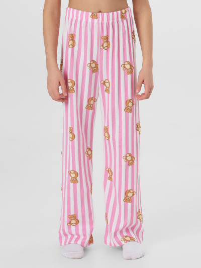 Брюки, футболка Mark Formelle 567747/25-39199ПП-0 бежевый_медведи_на_полоске_1_сл_на_пол - фото 1