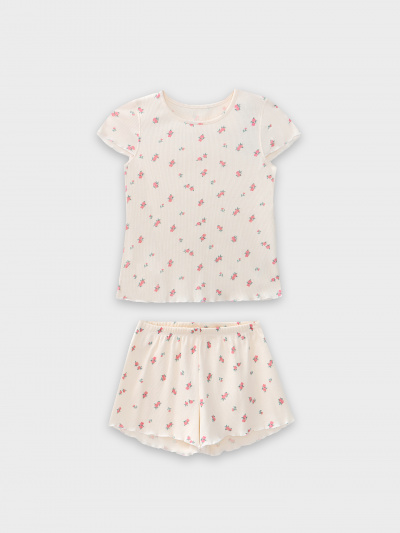 Футболка, шорты Mark Formelle 567752/25-39554ПП-1 цветы_на_молочном1 - фото 1