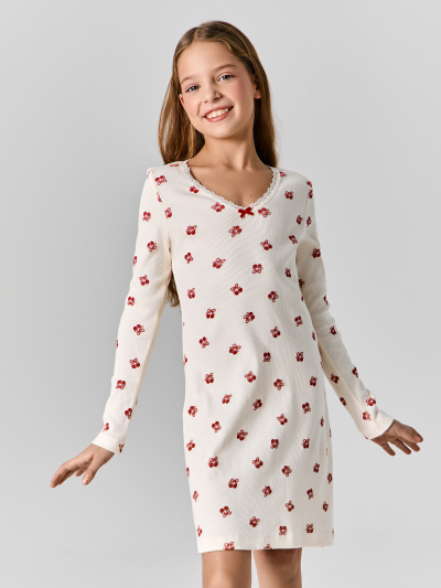 Сорочка Mark Formelle 577728/25-36491ПП-1 вишенки_на_св.молочном - фото 1