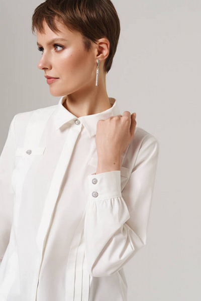 Блуза Nelva 23158 молочный - фото 3