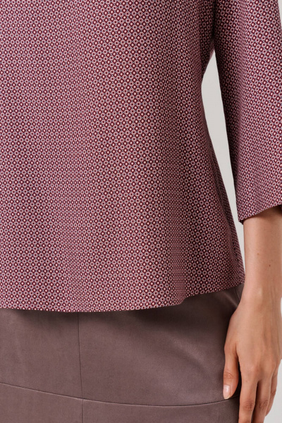 Блуза Nelva 23179 винный принт - фото 4