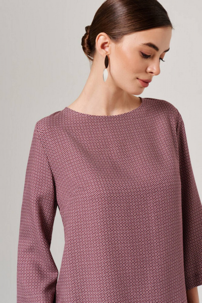 Блуза Nelva 23179 винный принт - фото 3