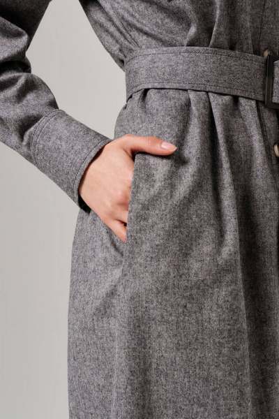 Платье Nelva 51643 чсерый меланж - фото 7