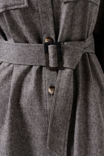 Платье Nelva 51643 чсерый меланж - фото 3