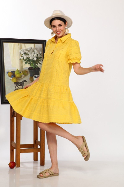 Платье Karina deLux B-436А желтый - фото 6