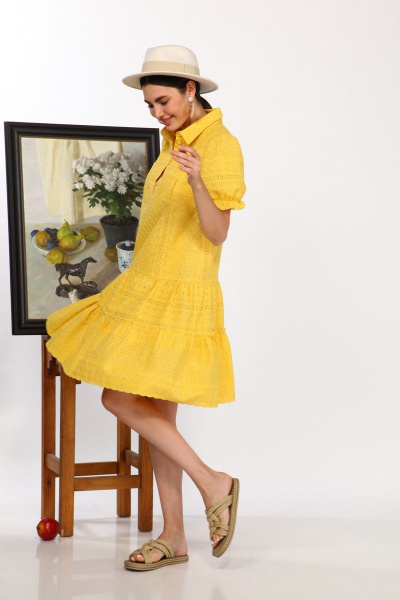 Платье Karina deLux B-436А желтый - фото 5