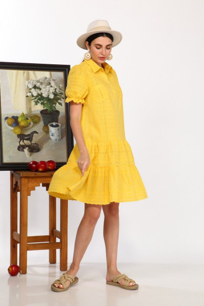 Платье Karina deLux B-436А желтый - фото 4