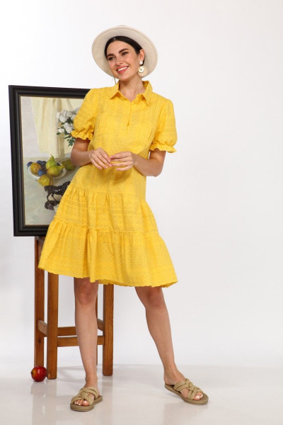 Платье Karina deLux B-436А желтый - фото 3