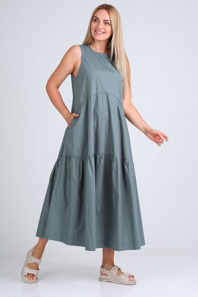 Платье FloVia 4084 хаки - фото 1