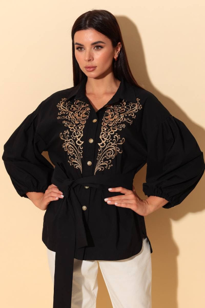 Блуза Chumakova Fashion 2055 черный_с_песочным - фото 1