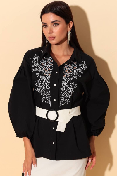 Блуза Chumakova Fashion 2056 черный_с_молочным - фото 2
