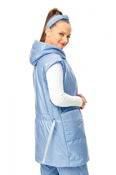 Жилет T&N 7736 голубой - фото 5