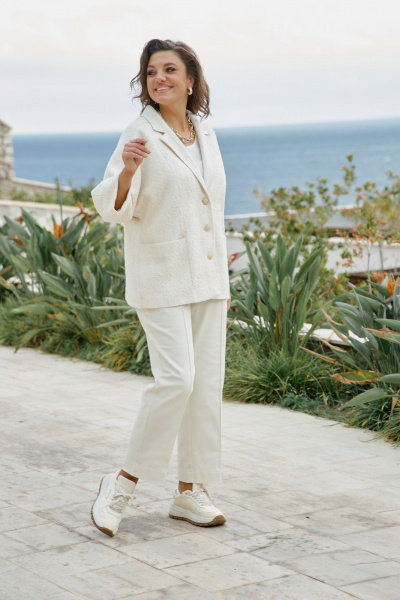 Брюки Vittoria Queen 27923бр сливочный - фото 5