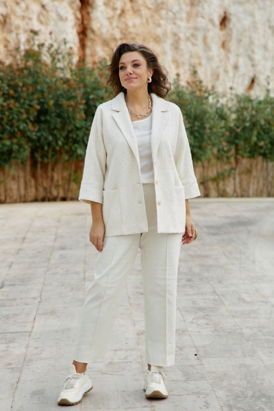 Брюки Vittoria Queen 27923бр сливочный - фото 2