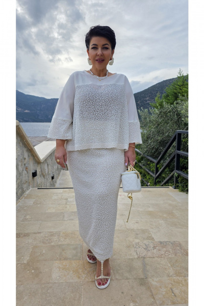 Блуза Vittoria Queen 28643бл молочный_светло-бежевый - фото 6