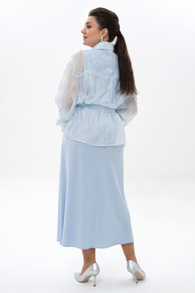 Блуза, платье Alani Collection 2429 голубой - фото 7