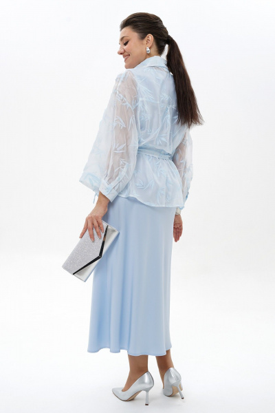 Блуза, платье Alani Collection 2429 голубой - фото 6