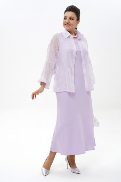 Блуза, платье Alani Collection 2429 лаванда - фото 11