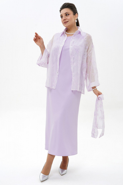 Блуза, платье Alani Collection 2429 лаванда - фото 10