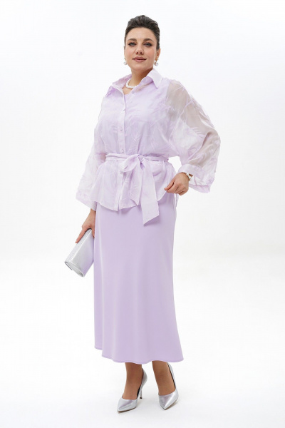 Блуза, платье Alani Collection 2429 лаванда - фото 2