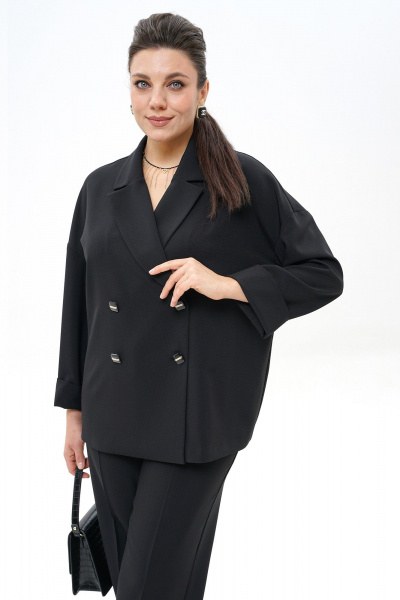 Брюки, жакет Alani Collection 2437 черный - фото 5