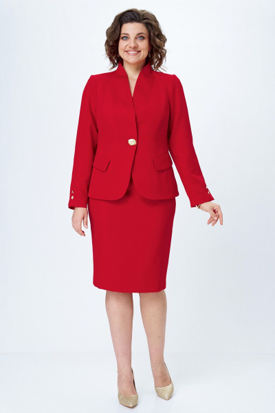 Жакет, юбка Alani Collection 2490 красный - фото 7