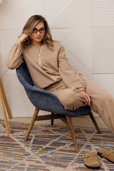 Брюки, джемпер Anastasia 1317 карамель - фото 11