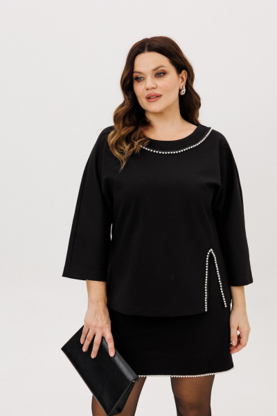 Блуза, юбка ANIDEN 6127-1 черный - фото 4