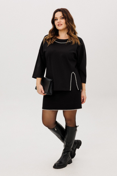 Блуза, юбка ANIDEN 6127-1 черный - фото 1