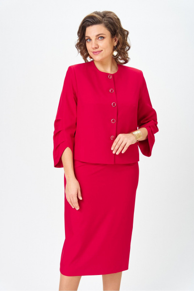 Жакет, юбка Vilena 1126 красный - фото 19