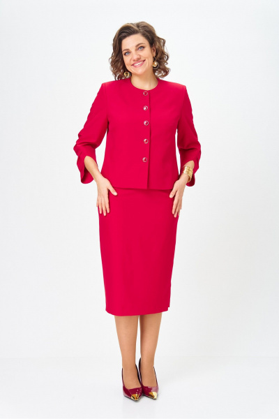 Жакет, юбка Vilena 1126 красный - фото 18