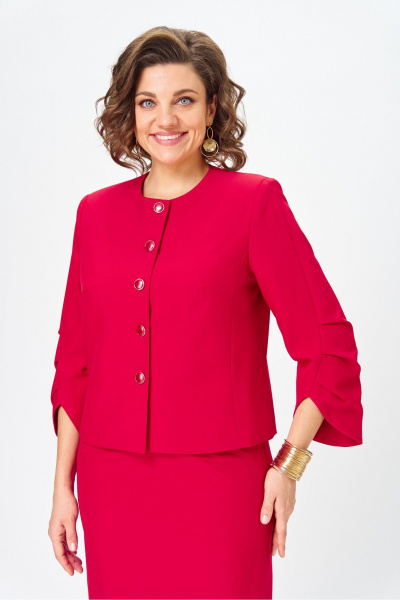 Жакет, юбка Vilena 1126 красный - фото 4
