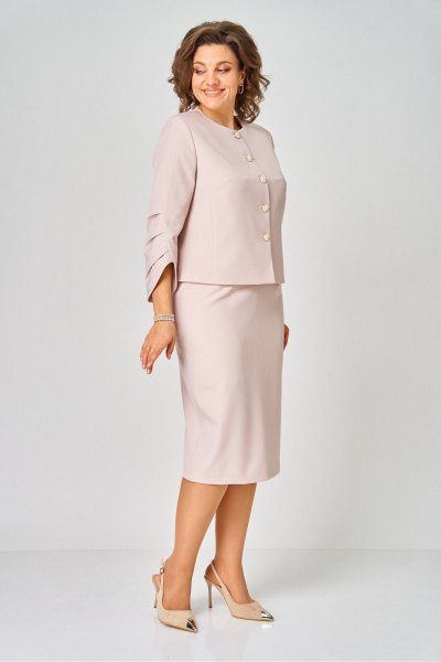 Жакет, юбка Vilena 1126 кремовый - фото 17