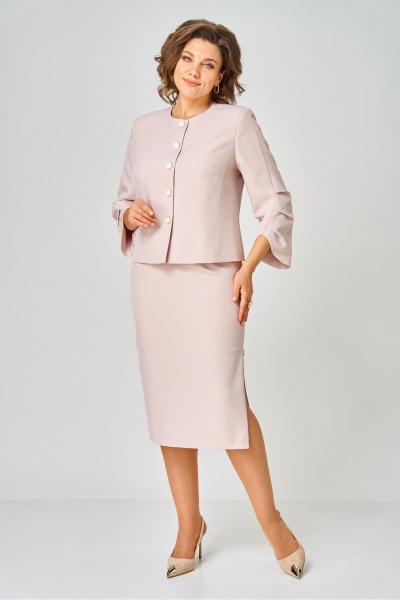 Жакет, юбка Vilena 1126 кремовый - фото 16