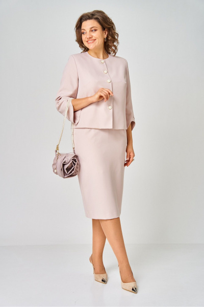 Жакет, юбка Vilena 1126 кремовый - фото 12