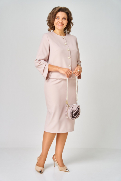 Жакет, юбка Vilena 1126 кремовый - фото 11