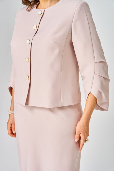 Жакет, юбка Vilena 1126 кремовый - фото 7