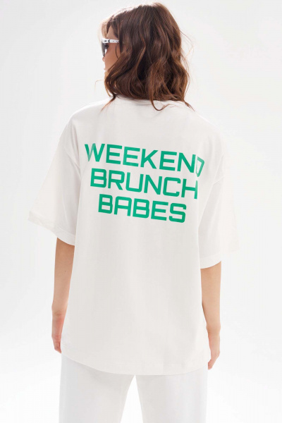 Майка 10DENCY 23504 молочный/зеленый - фото 3