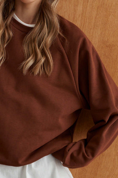 Свитшот 10DENCY 23622 коричневый - фото 4