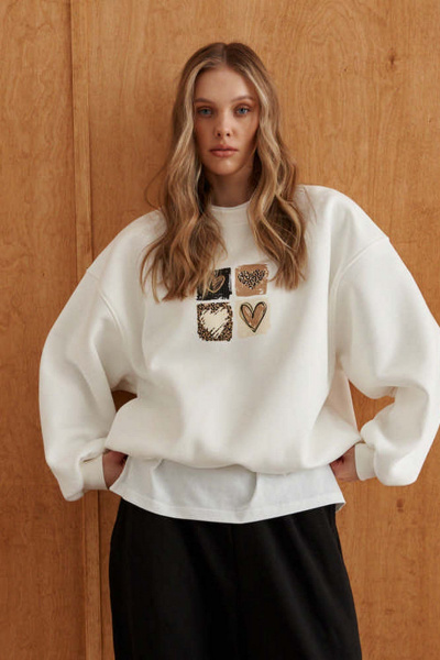 Свитшот 10DENCY 23624 молочный - фото 4